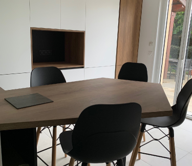 Intemporelle alliance blanc / bois